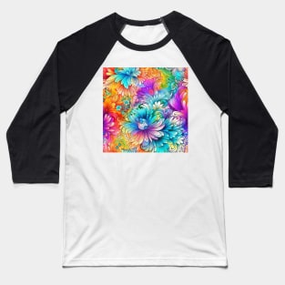 Rainbow flowers 6 Baseball T-Shirt